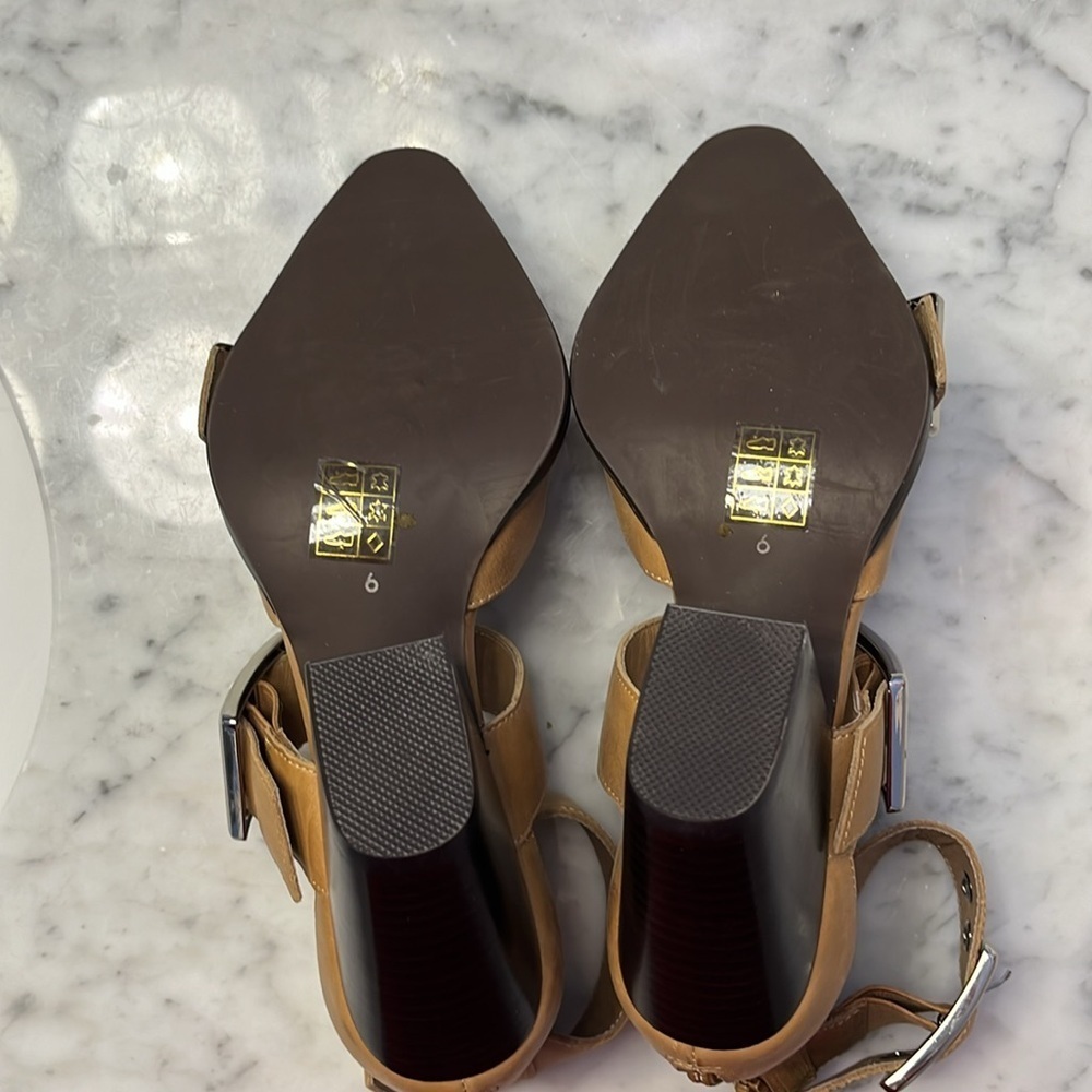 Free People x Jeffrey Campbell Hendrix Heels Tan Size 6 NWT - Picture 10 of 13